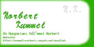 norbert kummel business card